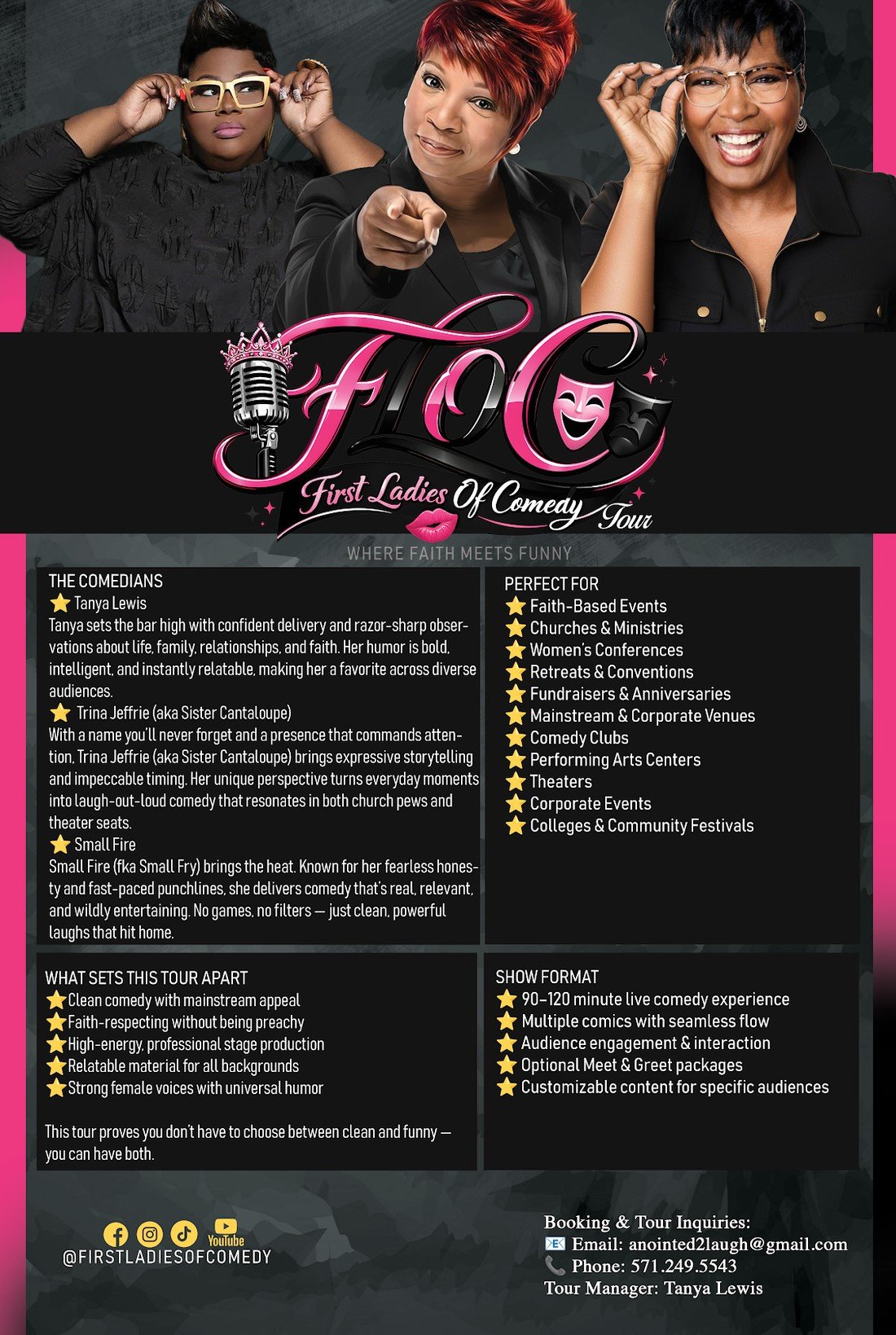 First Ladies of Comedy Tour flyer